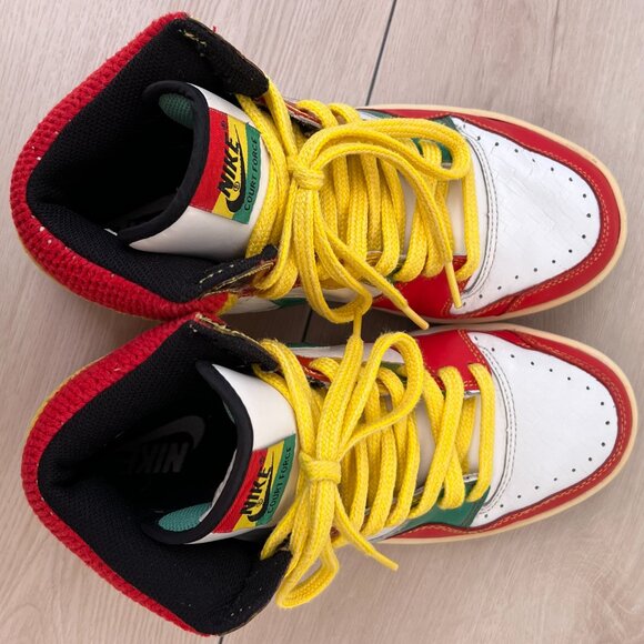 Nike Women’s Court Force High Dunk Rasta Retro Limited Edition  8.5 / RARE FIND! - Picture 14 of 16